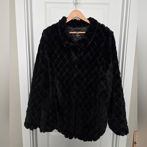 Black Faux Fur Coat Dennis By Dennis Basso